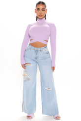 Back In The Day Ripped 90's Side Slit Jeans - Light Blue Wash Ins Street